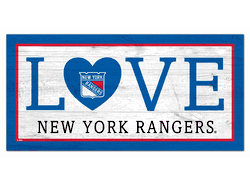 New York Rangers Love 6x12 Sign