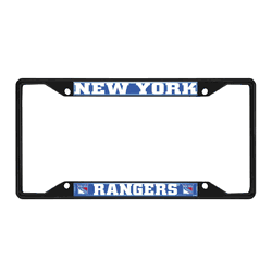 New York Rangers Metal License Plate Frame Black Finish