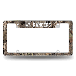 New York Rangers Mossy Oak 12" x 6" Chrome All Over Automotive License Plate Frame