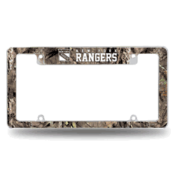 New York Rangers Mossy Oak 12" x 6" Chrome All Over Automotive License Plate Frame for Car/Truck/SUV
