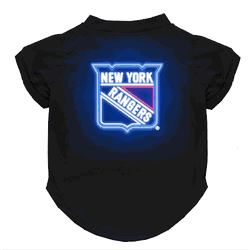New York Rangers Neon Pet T-Shirt, X-Large