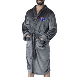 New York Rangers NHL Charcoal L/XL Personalized Robe