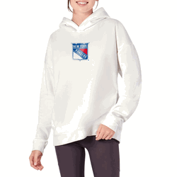 New York Rangers NHL Kadi Hoodie with Zipper Pockets White Large
