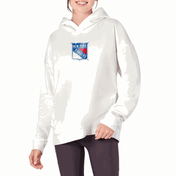 New York Rangers NHL Kadi Hoodie with Zipper Pockets White Large