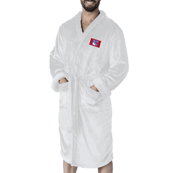 New York Rangers NHL White Out Silk Touch Robe Large/XLarge