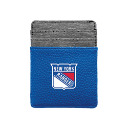 New York Rangers Pebble Front Pocket Wallet Royal