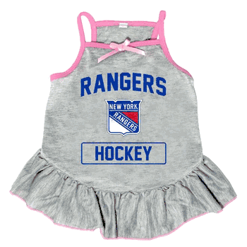 New York Rangers Pet Dress Grey Type Large