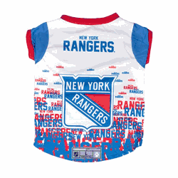 New York Rangers Pet Performance Tee Shirt Large