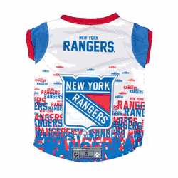 New York Rangers Pet Performance Tee Shirt Small