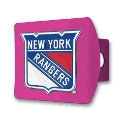 New York Rangers Pink Metal Hitch Cover with  3D Color Emblem