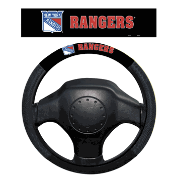 New York Rangers Poly-Suede Steering Wheel Cover