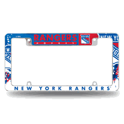 New York Rangers Primary 12" x 6" Chrome All Over Automotive License Plate Frame for Car/Truck/SUV