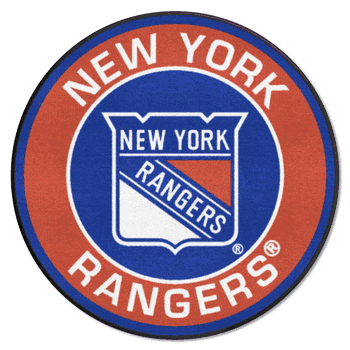 New York Rangers Roundel Rug - 27in. Diameter