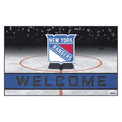 New York Rangers Rubber Door Mat - 18in. x 30in.