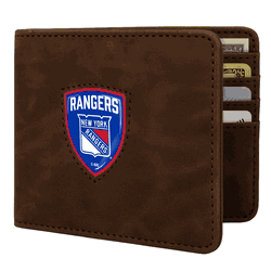 New York Rangers Shield Wallet - Brown
