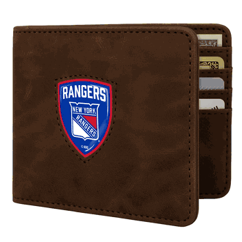 New York Rangers Shield Wallet - Brown