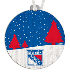 New York Rangers Snow Scene Ornament
