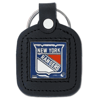 New York Rangers Square Leatherette Key Chain