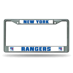 New York Rangers Standard Chrome Frame with Plastic Inserts 12" x 6" Car/Truck Auto Accessory