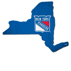 New York Rangers Team Color Logo State Sign