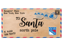 New York Rangers To Santa 6x12 Sign