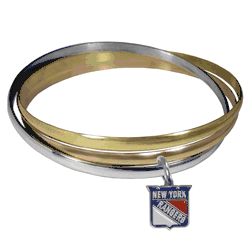 New York Rangers Tri-color Bangle Bracelet