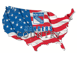 New York Rangers USA Shape Flag Cutout