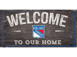 New York Rangers Welcome Distressed 6x12
