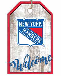 New York Rangers Welcome Team Tag 11x19 Sign