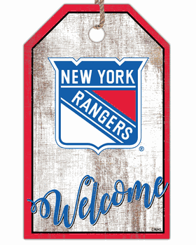 New York Rangers Welcome Team Tag 11x19 Sign