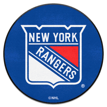 New York RangersRangersHockey Puck Rug - 27in. Diameter