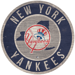 New York Yankees 12 in. Circle w/ State Sign