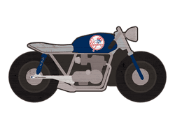 New York Yankees 12" Motorcycle Cutout Wood Sign