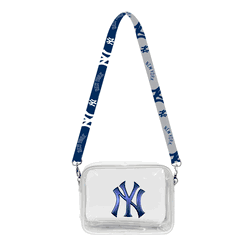New York Yankees 3D Logo Clear Fanny Fan Purse