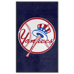 New York Yankees 3X5 High-Traffic Mat with Durable Rubber Backing - Portrait Orientation