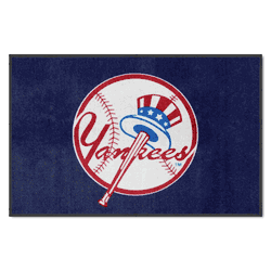 New York Yankees 4X6 High-Traffic Mat with Durable Rubber Backing - Landscape Orientation