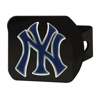 New York Yankees Black Metal Hitch Cover - 3D Color Emblem