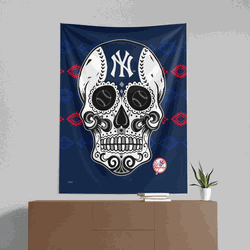 New York Yankees Candy Skull 50X60 Wall Hanging