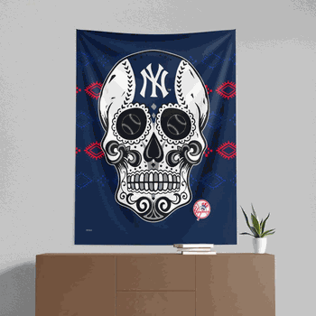 New York Yankees Candy Skull 50X60 Wall Hanging