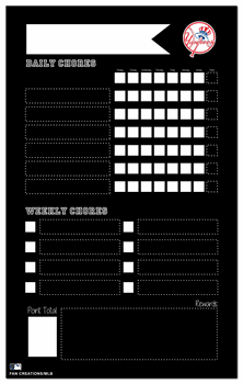 New York Yankees Chore Chalk Board 11x19 Sign