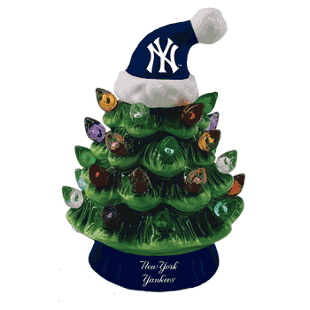 New York Yankees Christmas Tree 4 Inch LED Tabletop