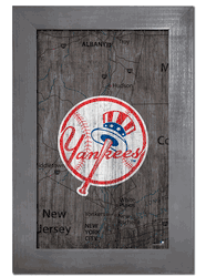 New York Yankees City Map 11x19 Sign