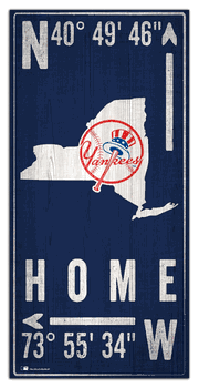 New York Yankees Coordinate 6x12 Sign