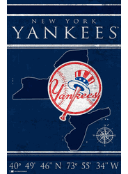 New York Yankees Coordinates 17x26