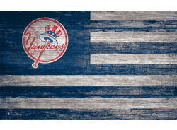 New York Yankees Distressed Flag 11x19