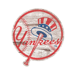 New York Yankees Distressed Logo Cutout Sign
