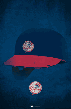 New York Yankees Ghost Helmet 17x26