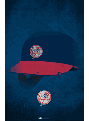 New York Yankees Ghost Helmet 17x26