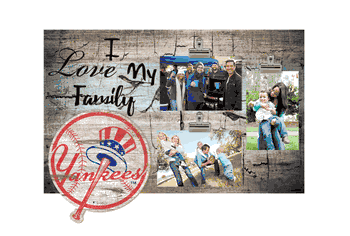 New York Yankees I Love my Family Clip Frame