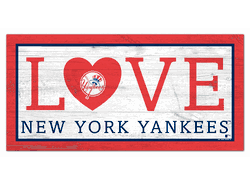 New York Yankees Love 6x12 Sign